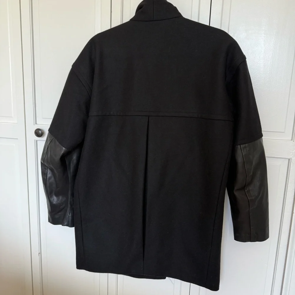 EUC ALL SAINTS Meade Lambskin Sleeves Coat - Picture 12 of 13